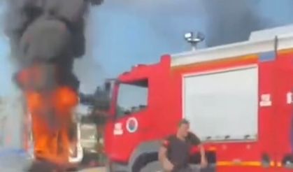 Hasta nakil aracı alev aldı, diyaliz hastasını şoför kurtardı