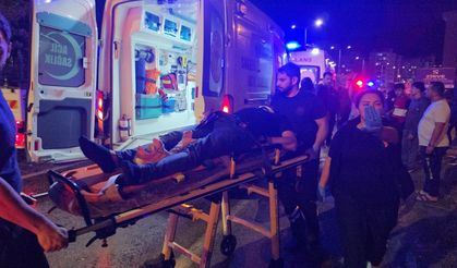 Kontrolden çıkan araç kanala devrildi