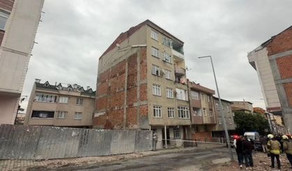 Çatlaklar oluşan ve sesler gelen 7 katlı bina tahliye edildi