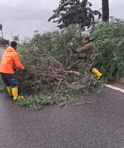 Mersin’de Sabah Saatlerinde Etkili Olan Fırtına Hayatı Olumsuz Etkiledi
