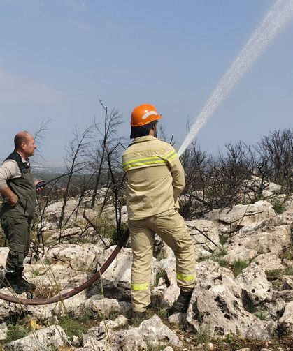 Silifke'de orman yangını tatbikatı