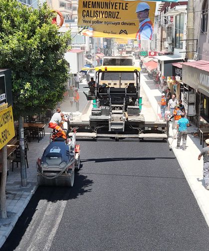 Silifke'de 850 ton sıcak asfalt serildi