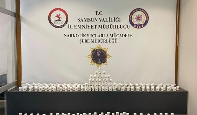 Samsun'da 14 bin 408 adet uyuşturucu hap ele geçirildi
