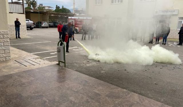 Bozyazı'da yangın tatbikatı gerçekleştirildi