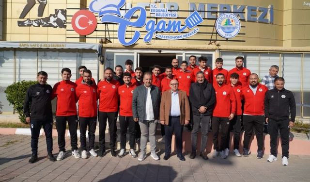 Erdemli Belediyespor, önce başkana konuk oldu