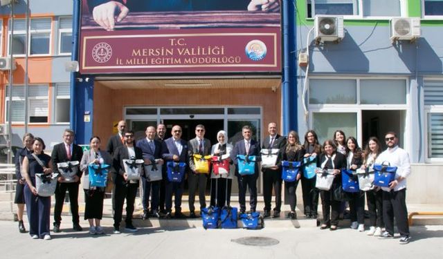 Eski kamyon brandaları çocuklara çanta oldu