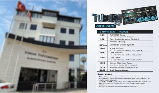 TUFEST25 Festivali 9-11 Mayısta Toros Üniversitesinde gerçekleşecek