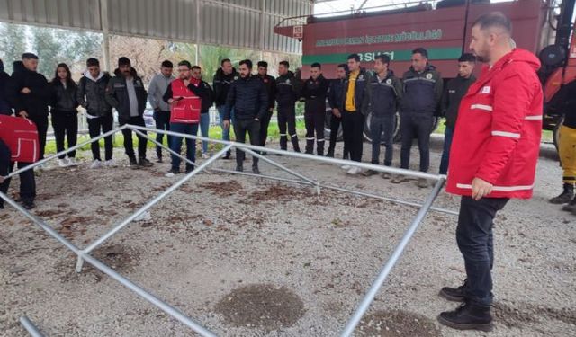 Anamur'da AFAD müdahale eğitimi düzenlendi