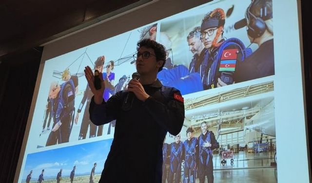 Türkiyenin 2nci astronotu Iğdırda öğrencilerle buluştu