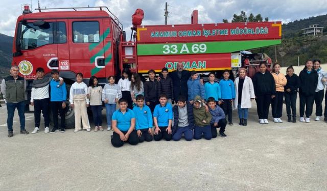 Anamur'da öğrenciler orman yangınları konusunda bilinçlendirildi