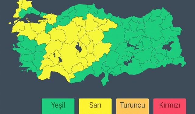 28 ilde sağanak ve fırtına nedeniyle 'sarı uyarı'