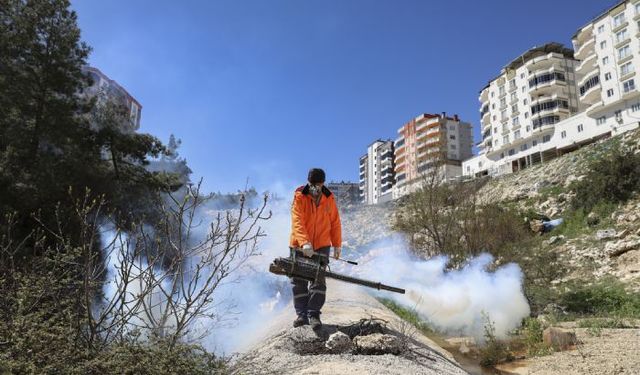 Büyükşehir'den Gülnar'a temizlik ve ilaçlama desteği