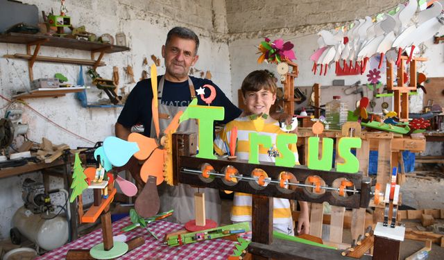 Tarsus’ta Baba-Oğul Ahşap Oyuncak Atölyesi Yükseliyor