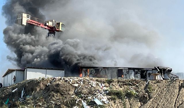 Defne’de Şantiye Konteyneri Alevlere Teslim Oldu