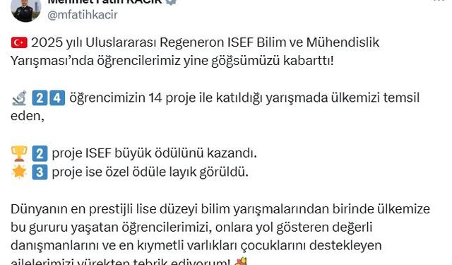 Türk Lise Öğrencileri ABD'deki Bilim Yarışmasında Büyük Başarıya İmza Attı
