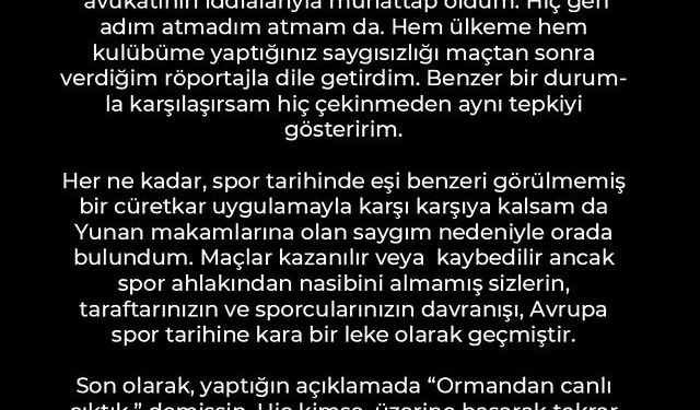 Ergin Ataman: “Spor Ahlakına Sığmayan Olaylar Avrupa Tarihine Kara Leke”