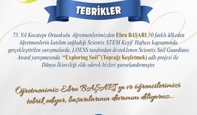 Tarsuslu Öğretmen Ebru Başarı'dan Dünya İkinciliği