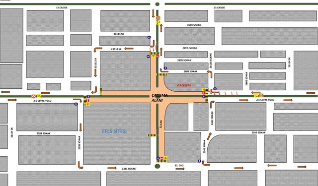 Yenişehir’de Yol Çalışması: 100. Yıl Caddesi’ndeki Kavşak Trafiğe Kapatılacak