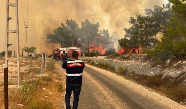 Mersin Jandarması, Silifke Yangınına Anında Müdahale Etti