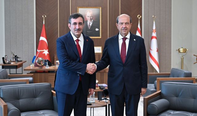 Cumhurbaşkanı Yardımcısı Yılmaz, KKTC Lideri Tatar’la Bir Araya Geldi