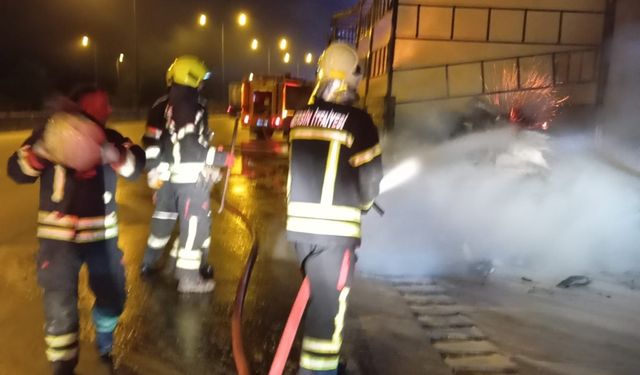 Tarsus’ta Seyir Halindeki TIR Alevlere Teslim Oldu