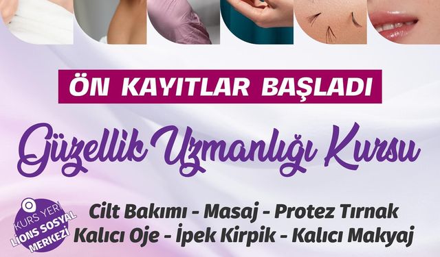 Mezitli'de Güzellik Uzmanlığı Kursu Başlıyor