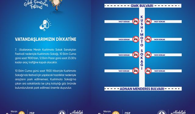 Kushimoto Sokağı 7. Uluslararası Sokak Sanatçıları Festivali İçin Trafiğe Kapanıyor