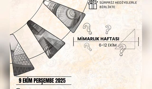Ödüllü Mimari Bilgi Yarışması 9 Ekim’de Mersin’de!