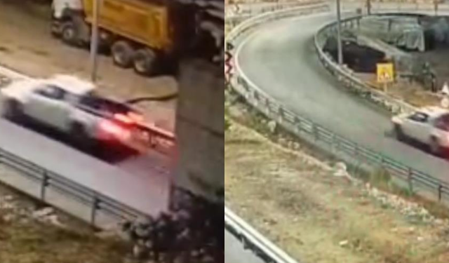 Tünel Çıkışı Feci Kaza Kamerada: Kamyonet Sürücüsü Hayatını Kaybetti