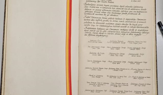Galatasaray’dan Başkan Özbek’e Anı Defterine Teşekkür Yazısı