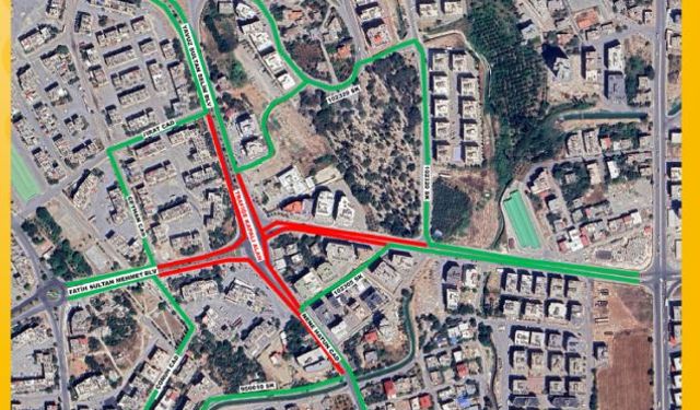 Toroslar’da Kavşak Düzenlemesi Nedeniyle Yol Trafiğe Kapatılacak