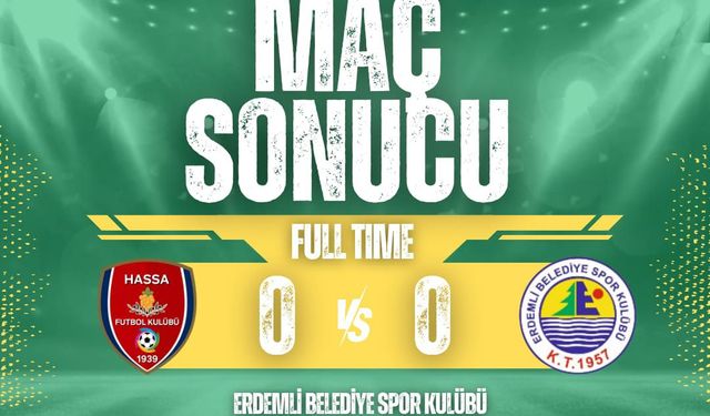 Erdemli Belediyespor Ligin Beraberlik Takımı Oldu