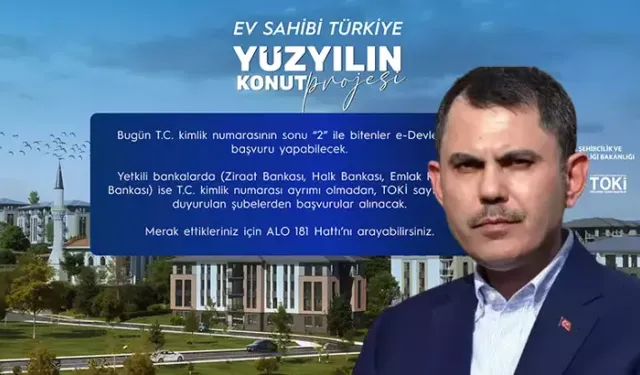 Yüzyılın Konut Projesi’ne ilk günde 936 bini aşkın başvuru
