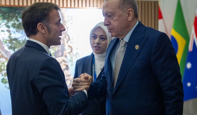 Erdoğan ve Macron G20 Zirvesi’nde Bir Araya Geldi