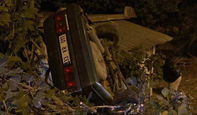 Kontrolden Çıkan Otomobil Takla Atıp Eve Çarptı: Sürücü Kurtarılamadı