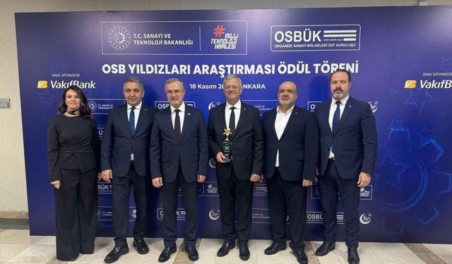 Mersin OSB’den Büyük Başarı: En Çok Katkı Veren OSB Seçildi