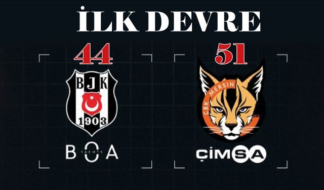 ÇBK Mersin, Beşiktaş BOA Karşısında İlk Yarıyı Önde Tamamladı
