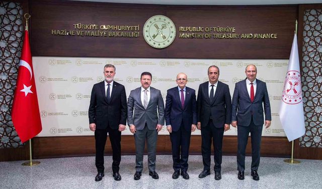 Hazine ve Maliye Bakanı Şimşek, TŞOF Genel Başkanı Yiğiner’i kabul etti