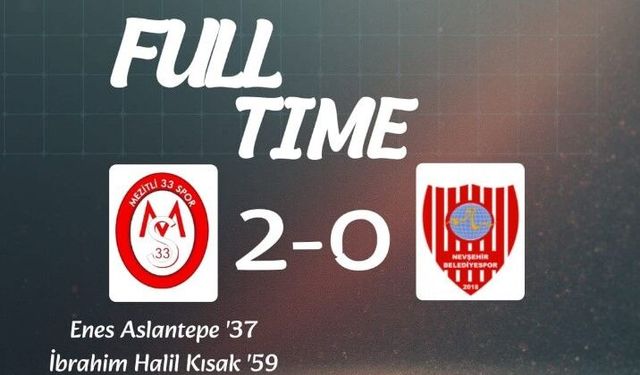 Mezitli 33 Spor Kazandı, Erdemli Belediyespor Kaybetti