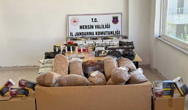 Mersin'de Kaçak Makaron Operasyonu: 2 gözaltı
