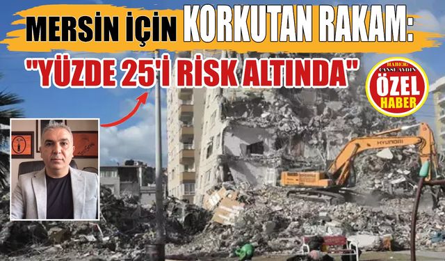Mersin İçin Korkutan Rakam: "Yüzde 25'i Risk Altında"