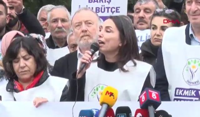 DEM Parti'den TBMM Önünde 'Bütçe' Protestosu