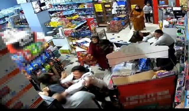 Husumetli Akrabalar Marketi Bastı, Marketçiyi Darbetti