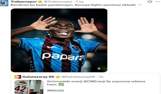 Trabzonspor’dan Galatasaray'a Olay Gönderme: “Kendinizi Bu Kadar Paralamayın”