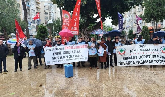 Mersin'de Emeklilerden 20 Bin TL Tepkisi