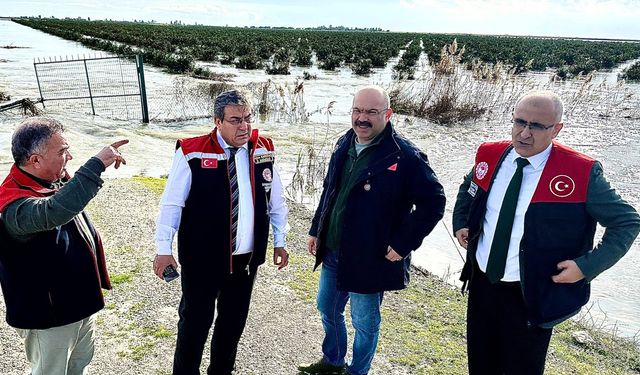 Tarsus'ta Baraj Su Tahliyesi Nedeniyle Taşkın Sahalarında İnceleme Yapıldı