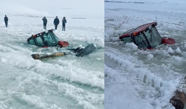 Çıldır Gölü’nde Traktör Kazası
