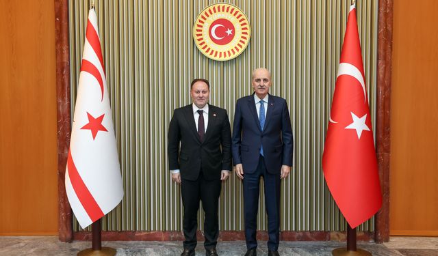 TBMM Başkanı Kurtulmuş, KKTC Meclis Başkanı Öztürkler ile bir araya geldi