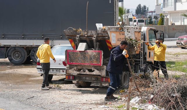 Tarsus'ta yoğun temizlik ve ilaçlama çalışması