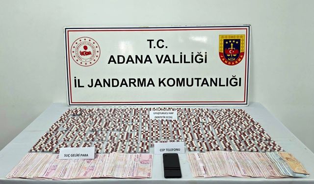 Adana'da Bin 433 sentetik ecza ele geçirildi
